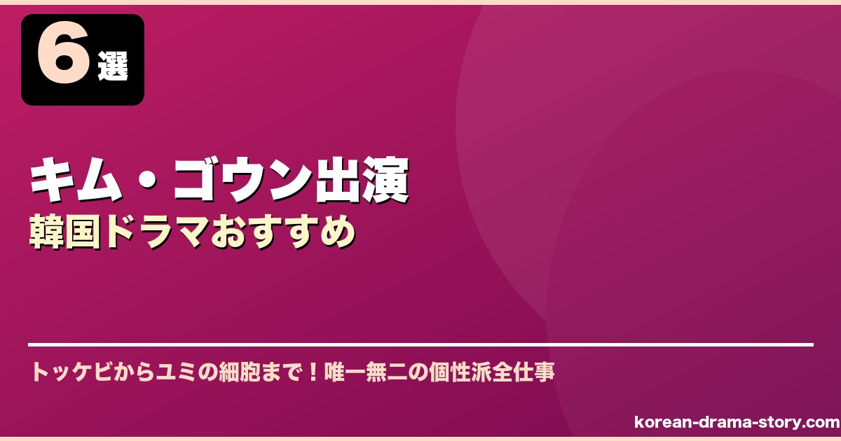 キム・ゴウン出演韓国ドラマおすすめ サムネイル